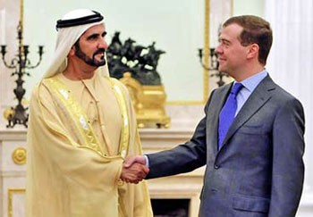 Премьер-министр ОАЭ шейх Мухаммед бин Рашид Аль Мактум посетил Москву с официальным визитом