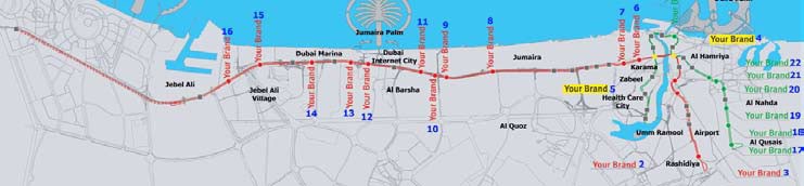 Первую линию Дубайского метро будут обслуживать 500 автобусов