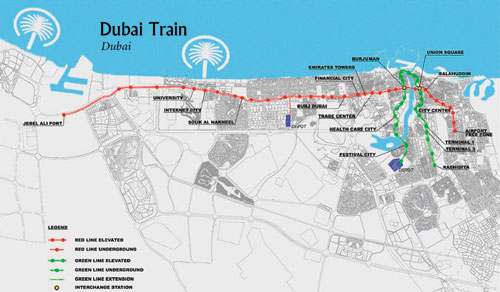 Dubai train - routemap