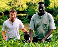 Jono and Gitonga in the tea