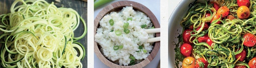 новшество – cauliflower rice, «рис» из цветной капусты и спагетти из овощей