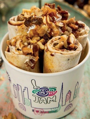 Jam rolled icecream