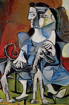 Картина «Женщина с собакой», Пабло Пикассо, 1962