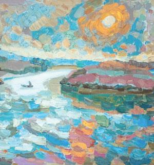 Владимир Севостьянов. Изгиб реки. 2007.